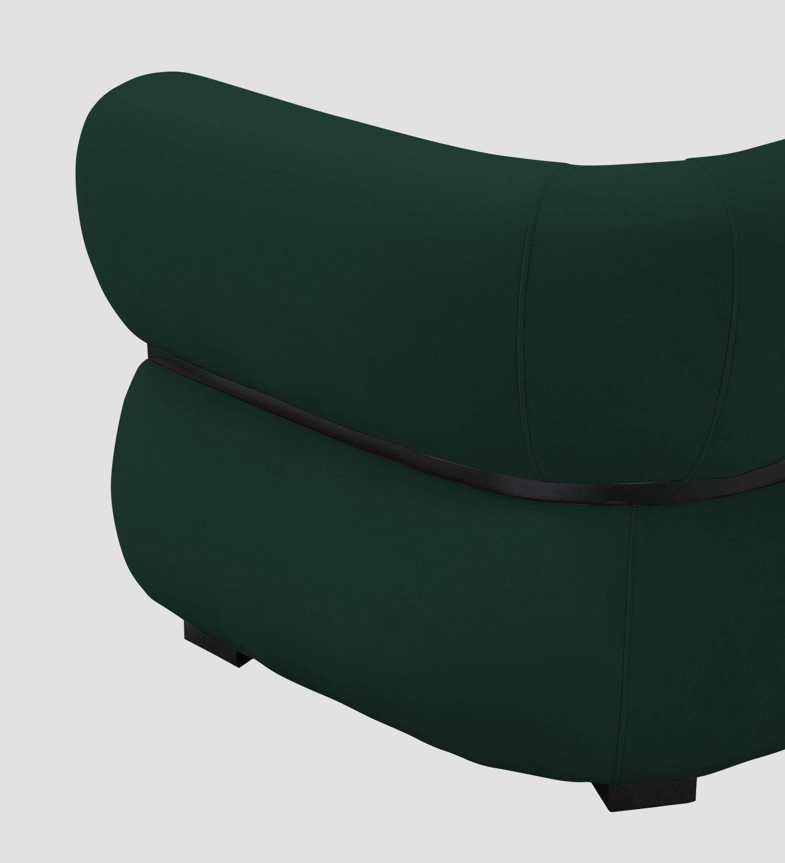 Kula Velvet 1 Seater Sofa In Forest Green Colour - Febonic Living