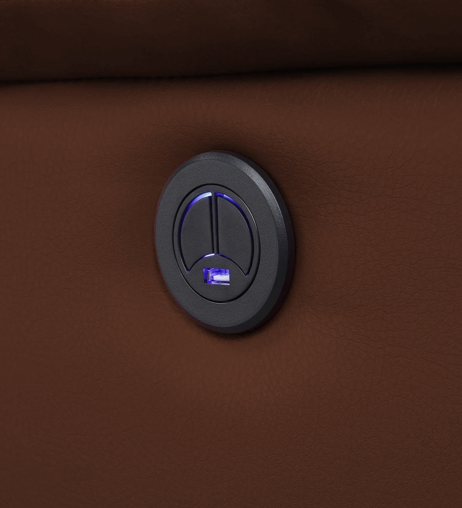 Santo Leatherette 1 Seater Motorized Recliner In Clay Brown Leather Finish - Febonic Living