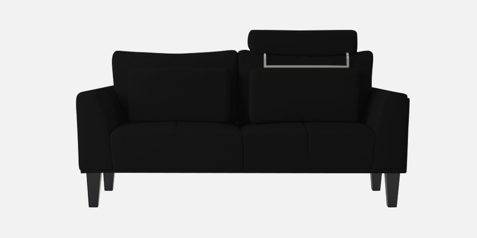 Como Fabric 2 Seater Sofa In Zed Black Colour - Febonic Living
