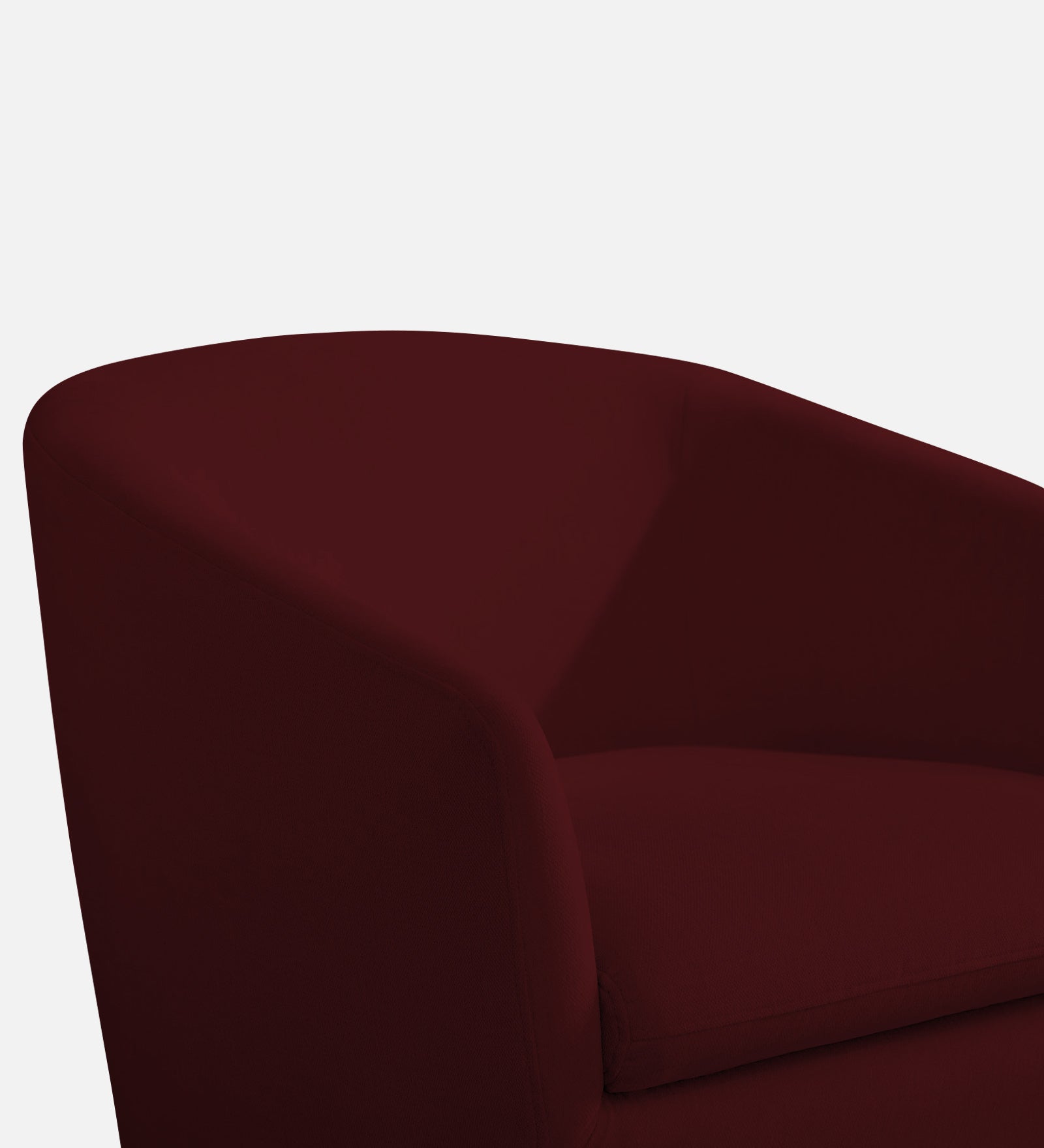Haddie Velvet Swivel Chair In Blood Maroon Colour - Febonic Living