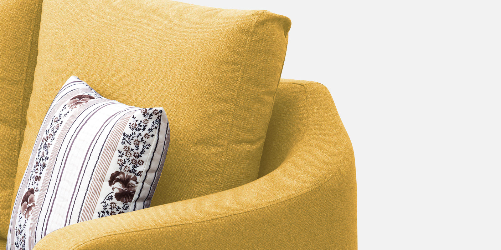 Kevin Fabric 2 Seater Sofa In Bold Yellow Colour - Febonic Living
