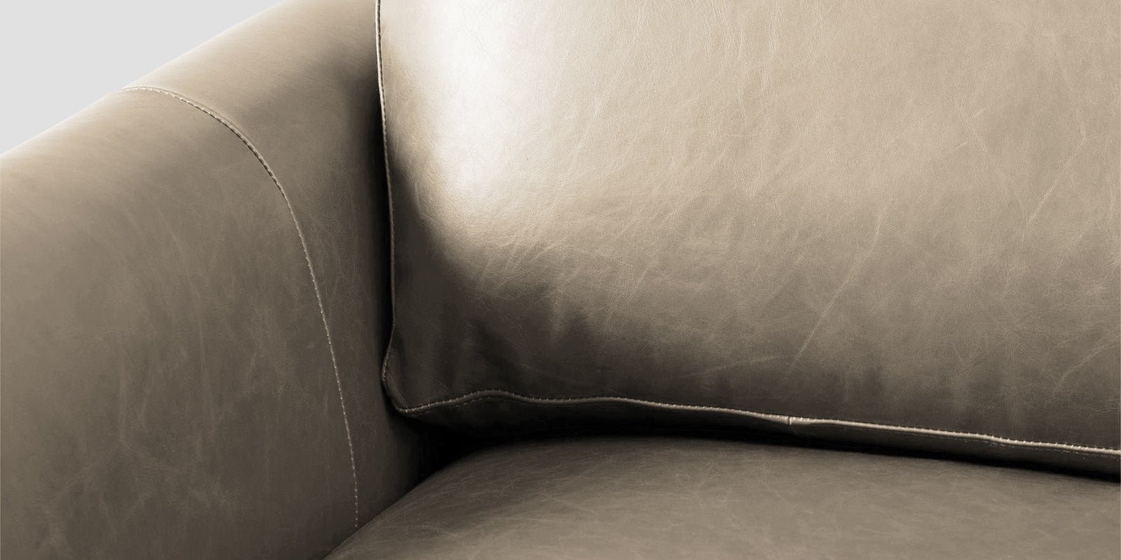 Sterio Leatherette 2 Seater Sofa In Marble Beige Colour - Febonic Living