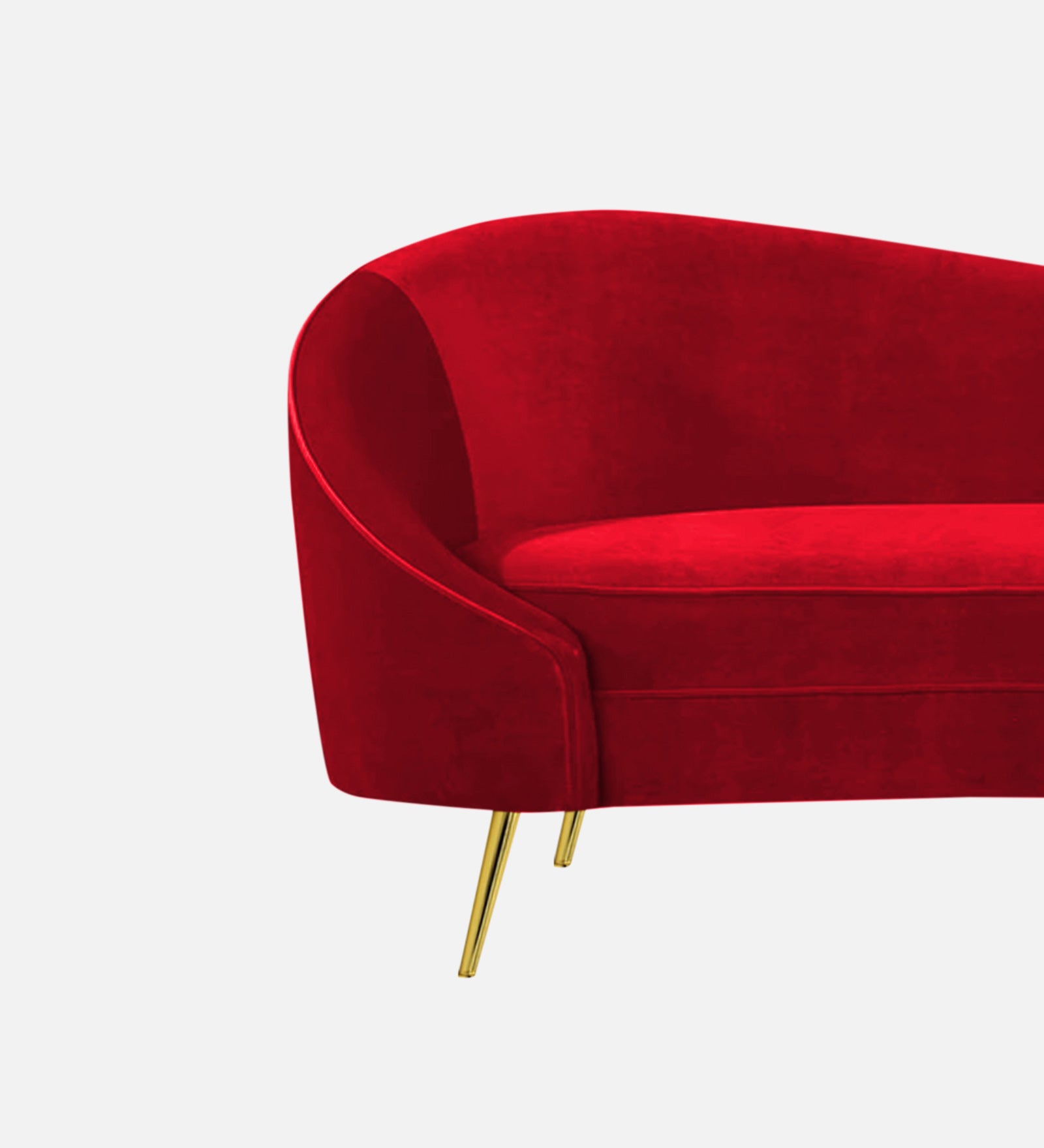 Cely Velvet RHS Chaise Lounger In Berry Maroon Colour - Febonic Living