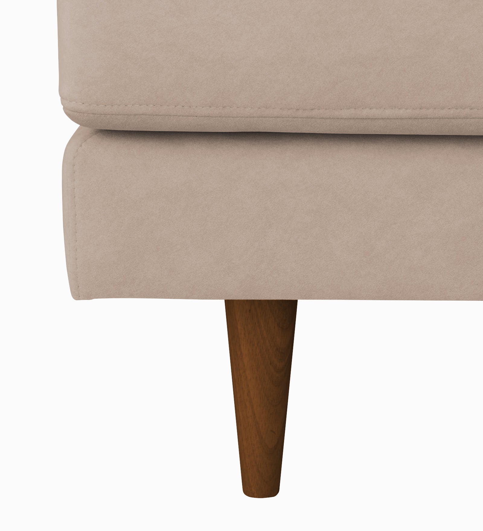 Motra Velvet 1 Seater Sofa In Camel Beige Colour - Febonic Living