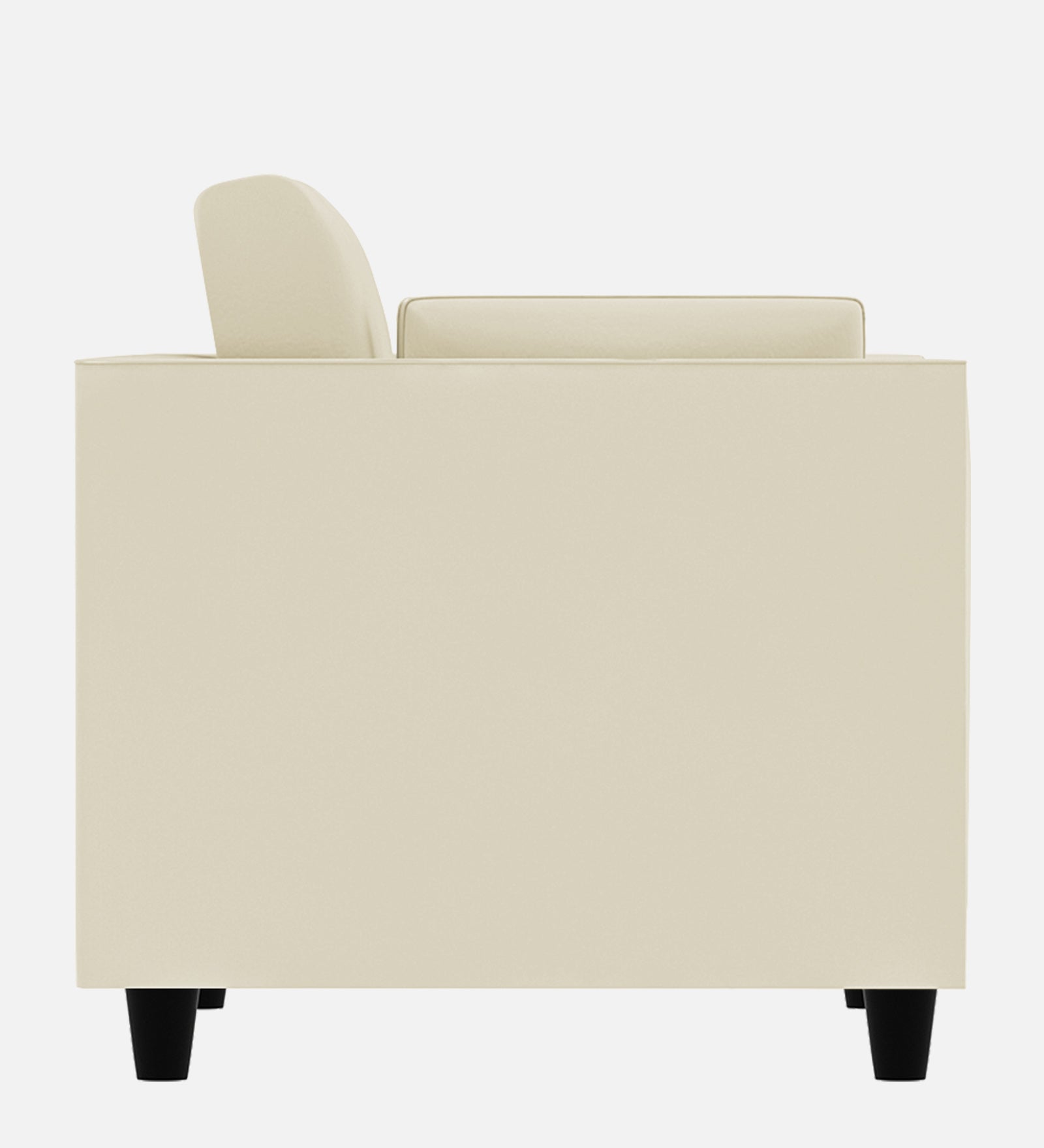 Bristo Velvet 1 Seater Sofa In Warm White Colour With Storage - Febonic Living