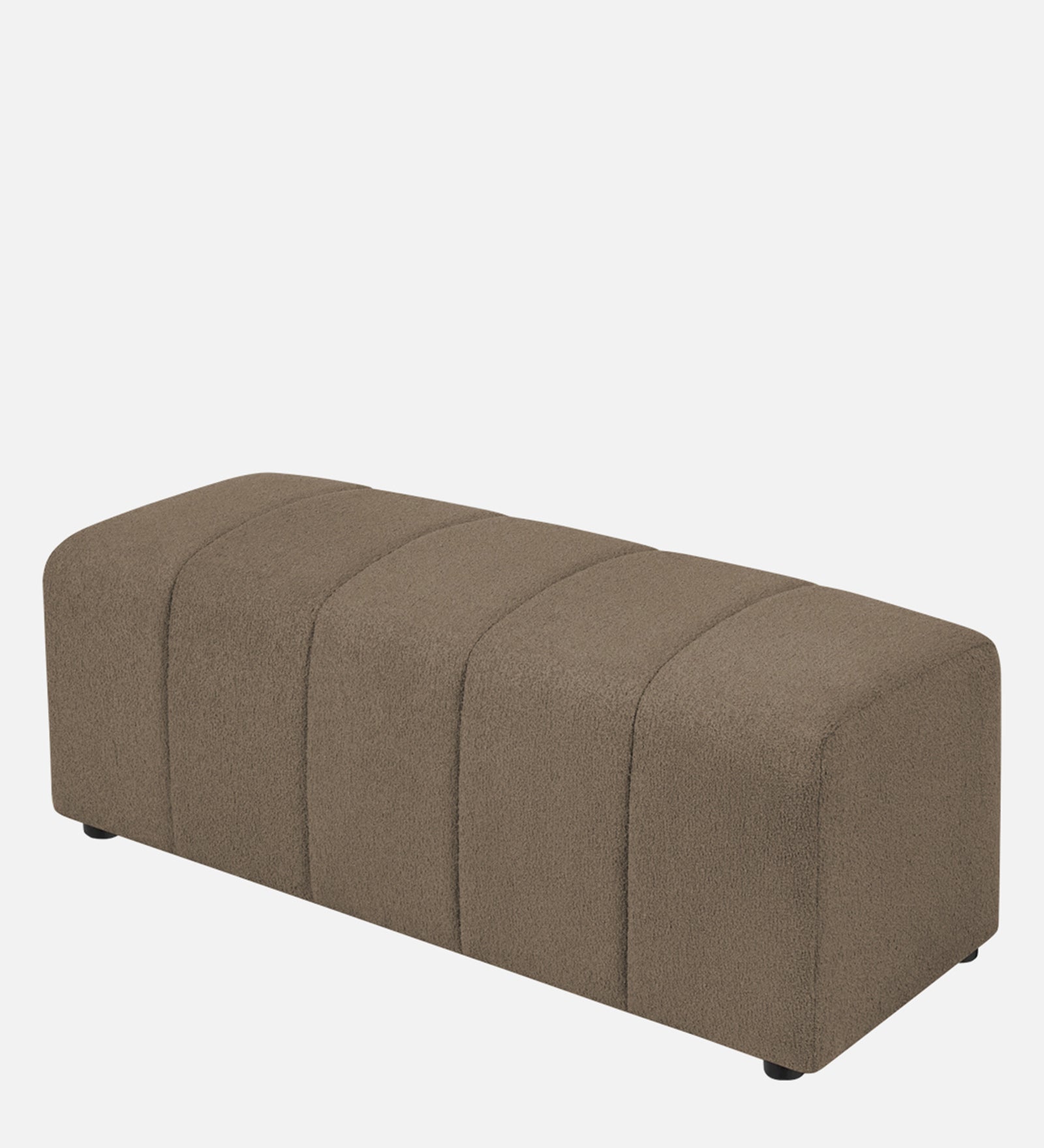 Rexi Boucle Fabric Bench In Caro Beige Colour - Febonic Living