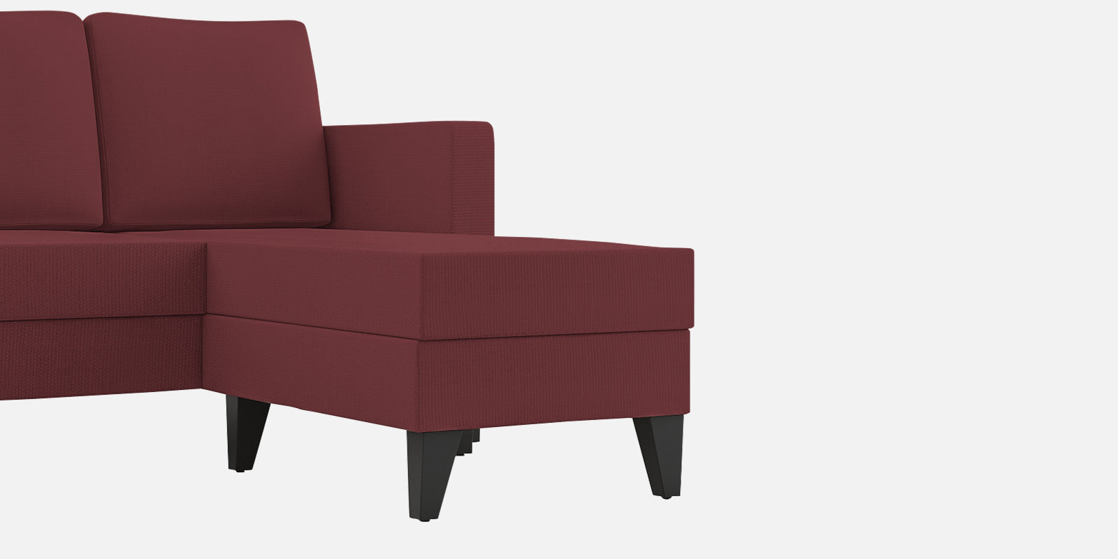 Nori Fabric LHS Sectional Sofa (2+Lounger) In Blaze Red Colour - Febonic Living