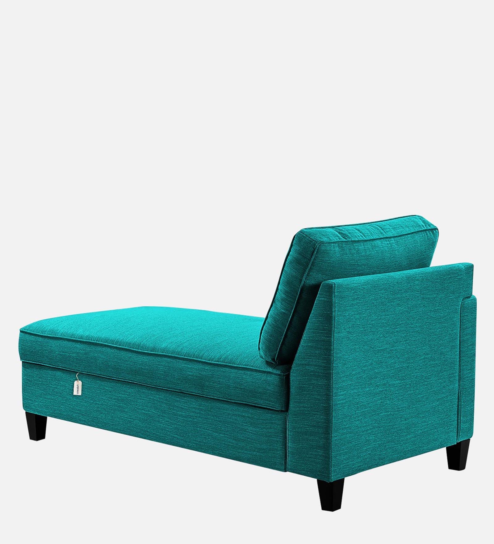 Royee Fabric LHS Chaise Lounger In Sea Green Colour With Storage - Febonic Living