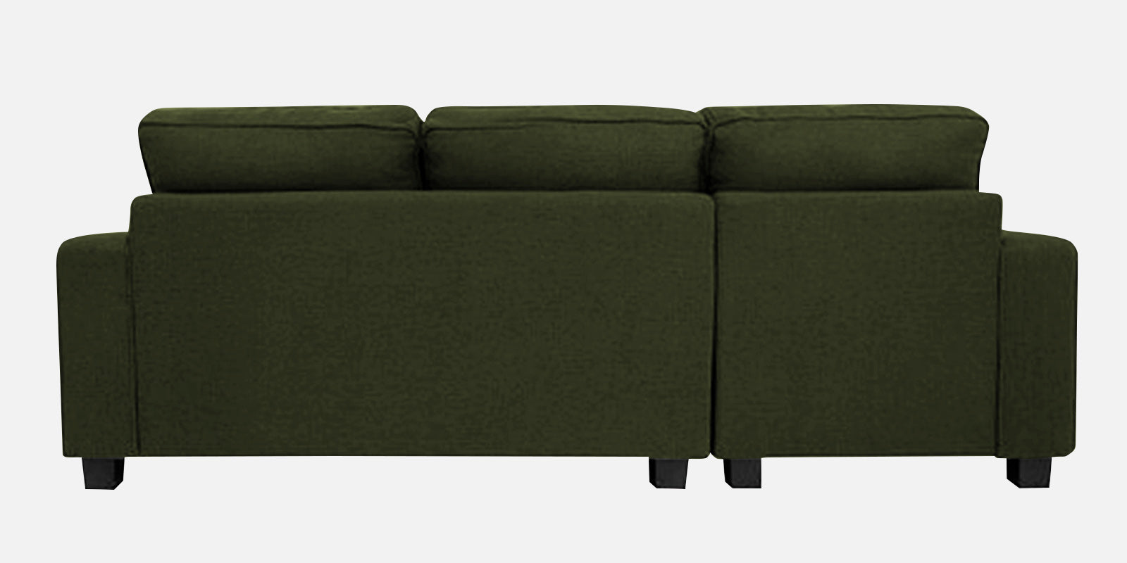 Ladybug Fabric LHS Sectional Sofa (2+Lounger) In Olive Green Colour - Febonic Living