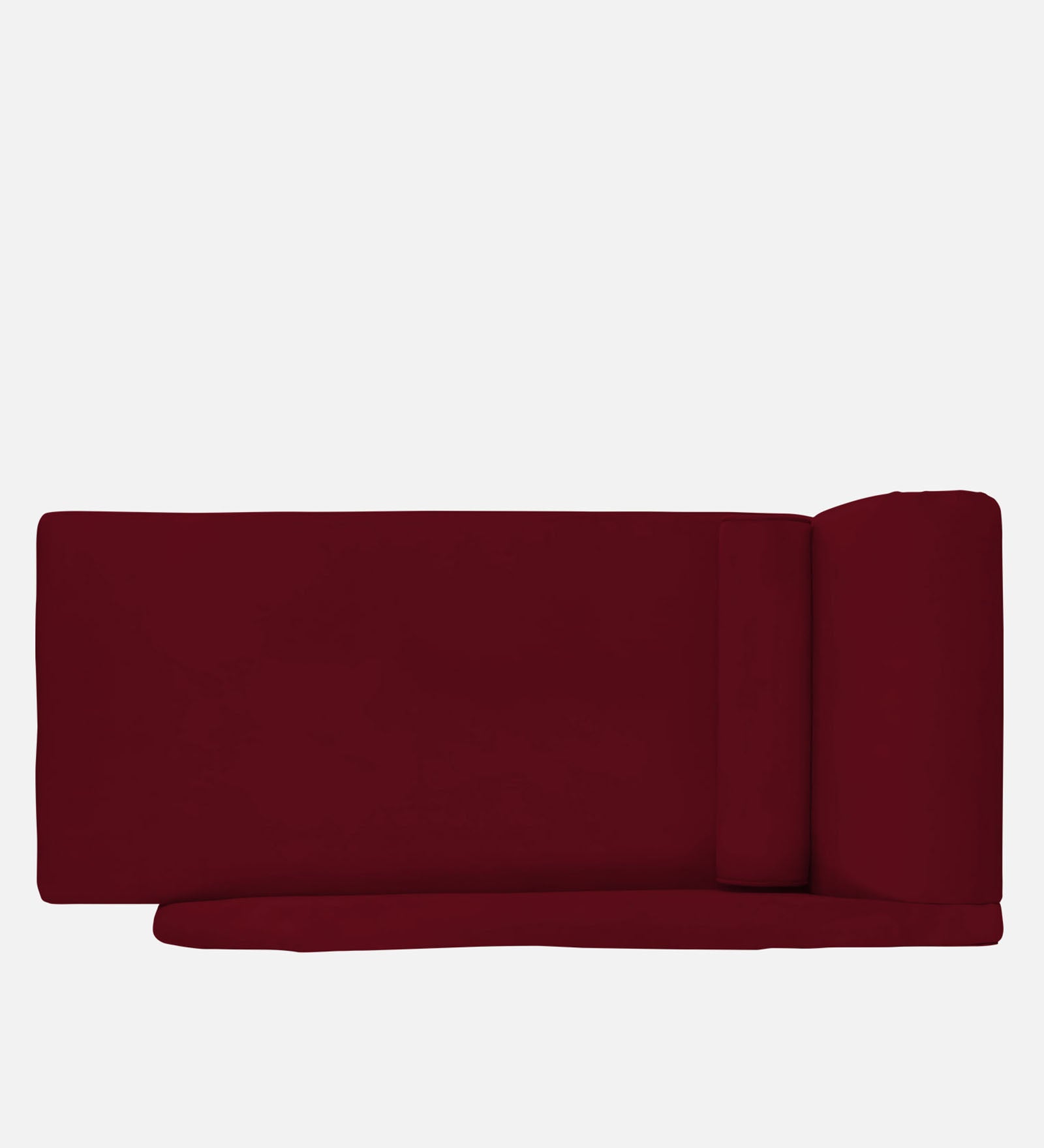 Rana Velvet LHS Chaise Lounger In Dark Maroon Colour - Febonic Living
