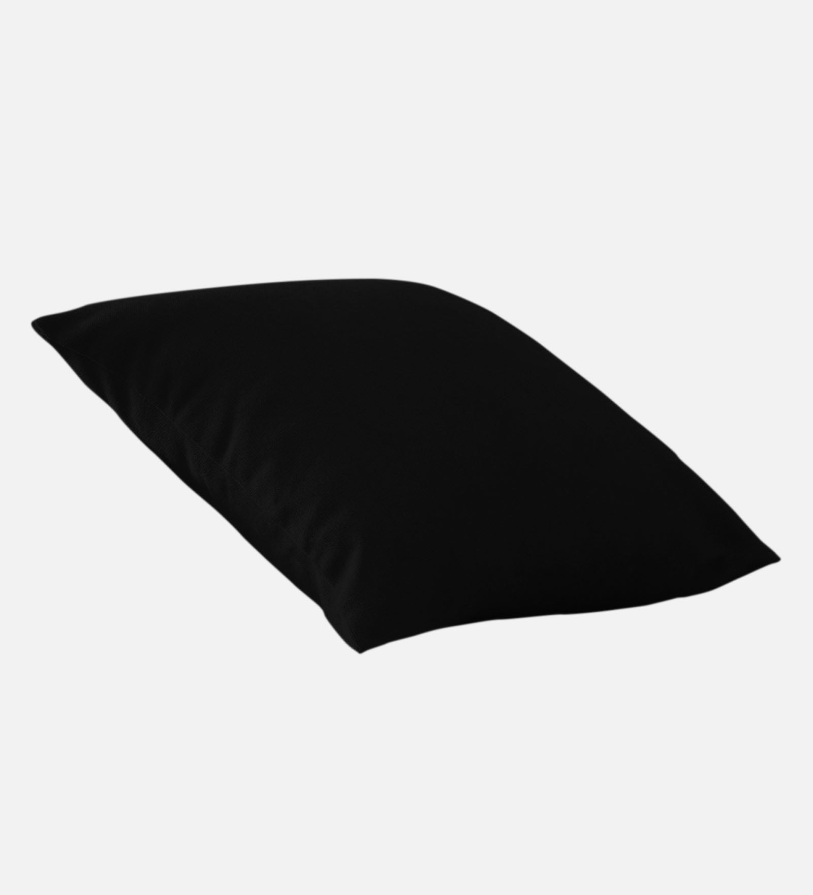 Kaya Fabric Geometric 20x20 inches Cushion + Covers (Pack of 2) In Zed Black Colour - Febonic Living