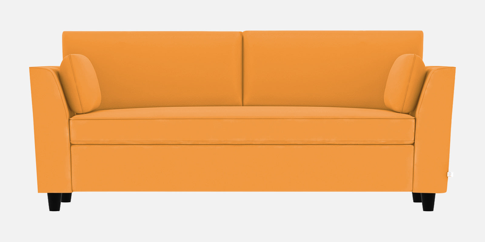 Bristo Velvet 3 Seater Sofa In Tangerine orange Colour With Storage - Febonic Living