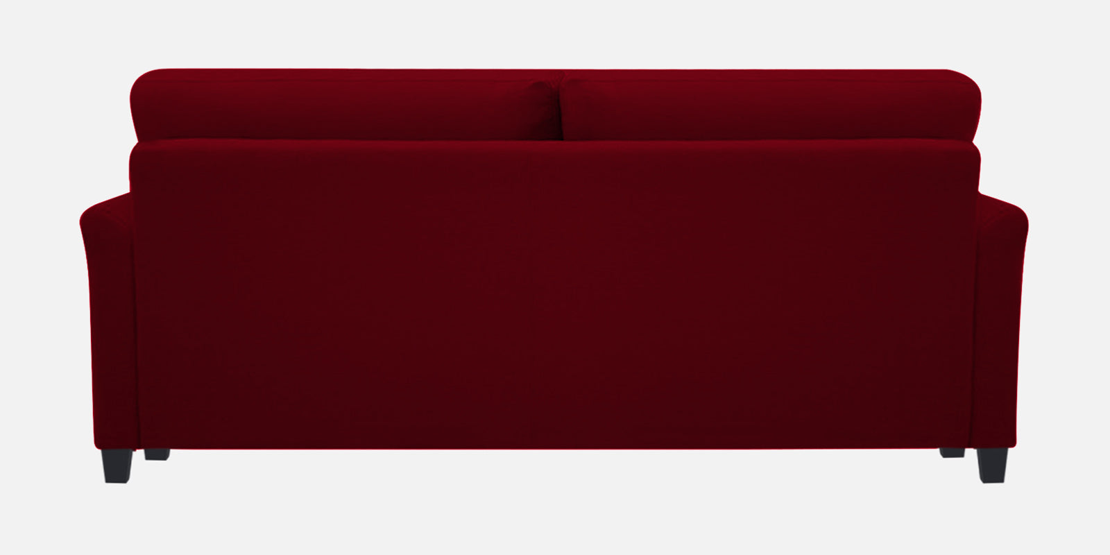 Daroo Velvet 3 Seater Sofa In Cherry Red Colour - Febonic Living