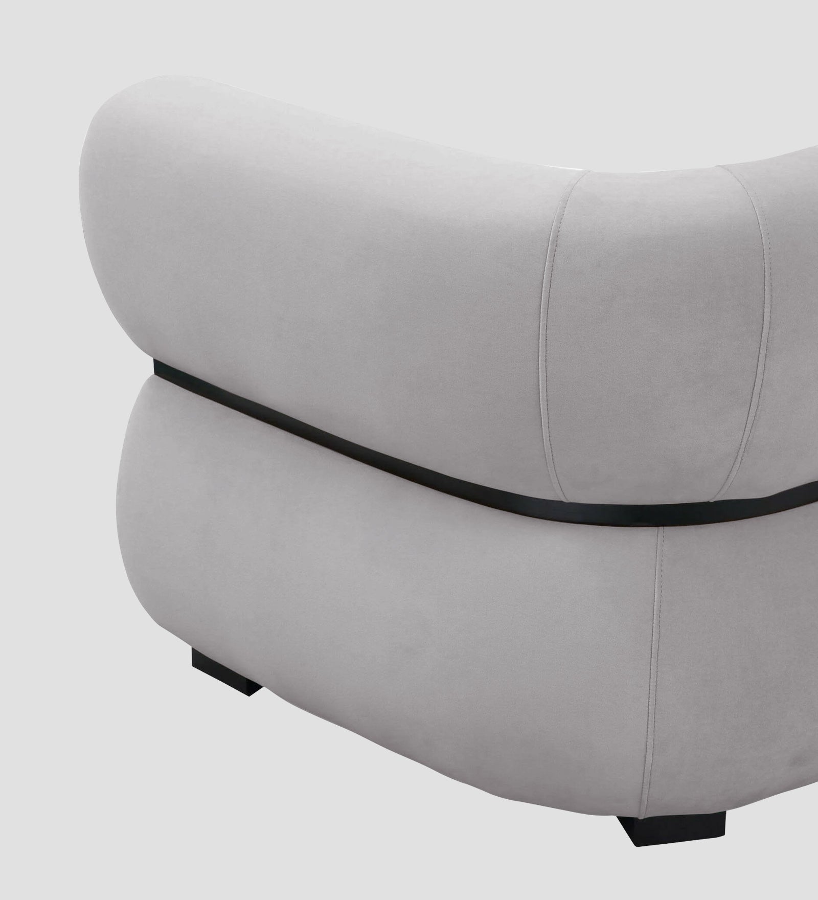 Kula Velvet 1 Seater Sofa In Concrete Grey Colour - Febonic Living
