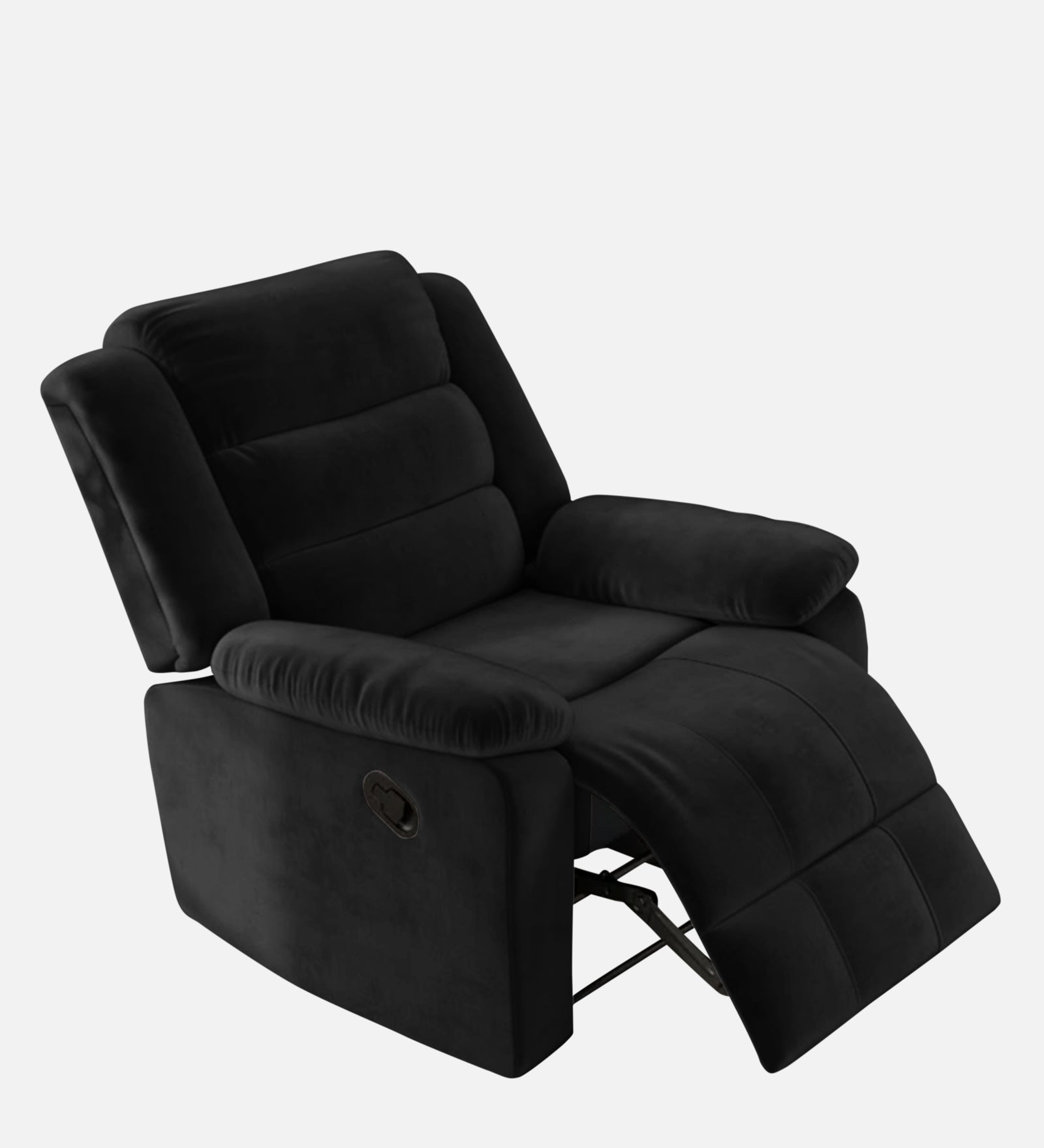 Erra Fabric 1 Seater Motorized Recliner In Zed Black Colour - Febonic Living