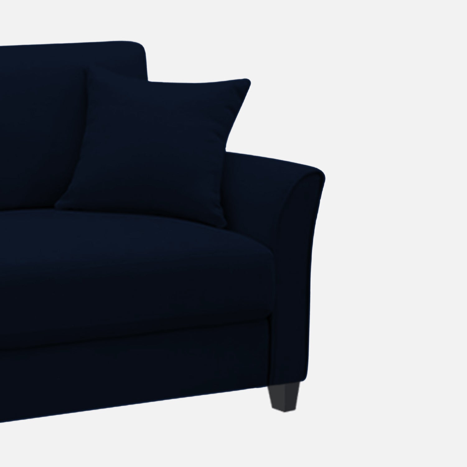 Daroo Velvet 1 Seater Sofa In Dark Blue Colour - Febonic Living