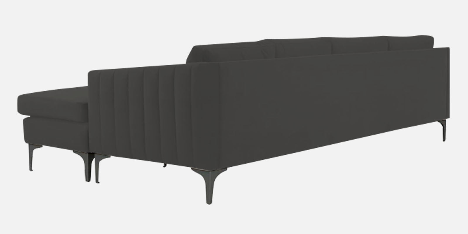 Haru Fabric LHS Sectional Sofa (3+Lounger) In Hory Grey Colour - Febonic Living