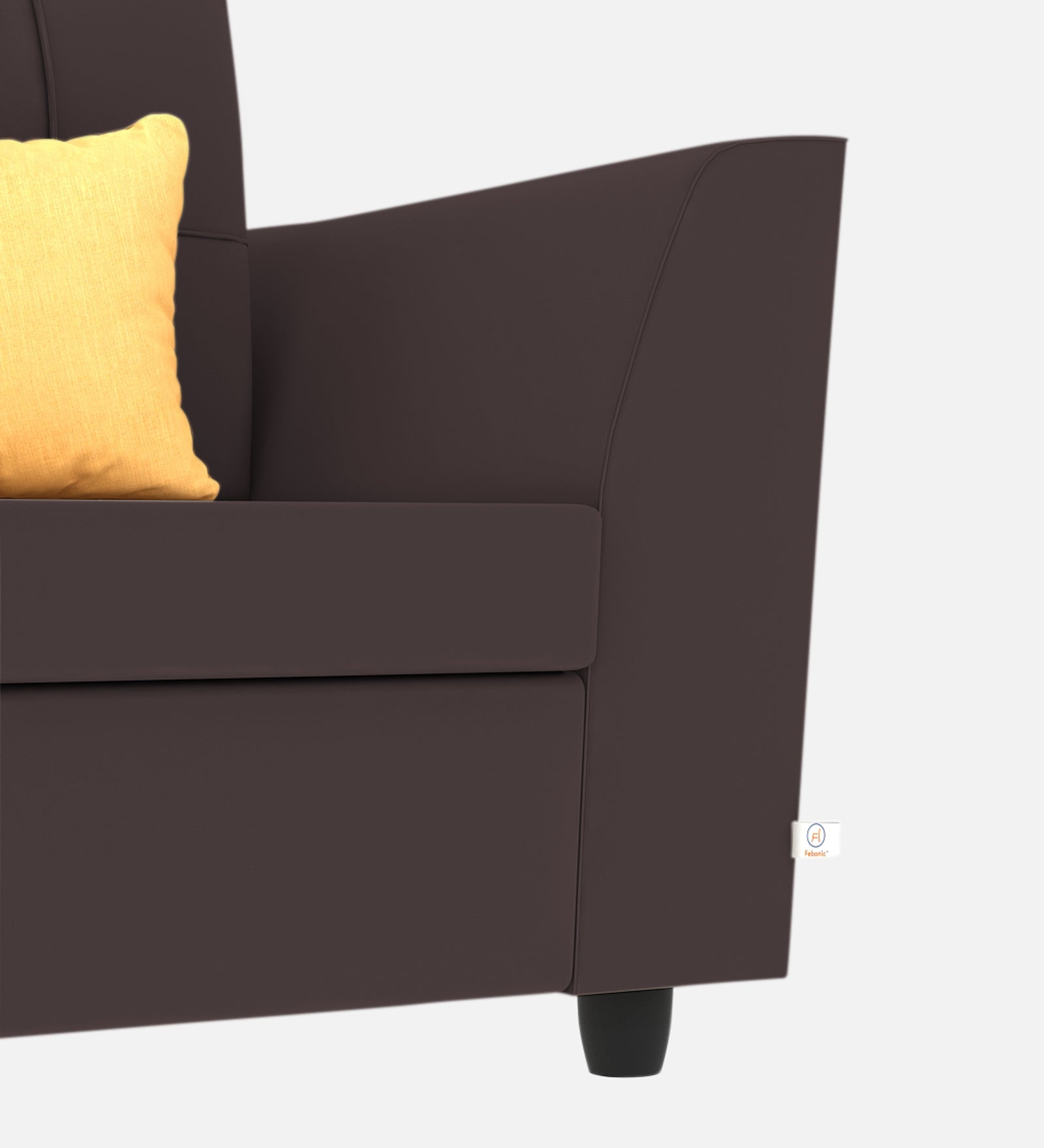 Nestin Velvet 1 Seater Sofa In Mocha Brown Colour - Febonic Living