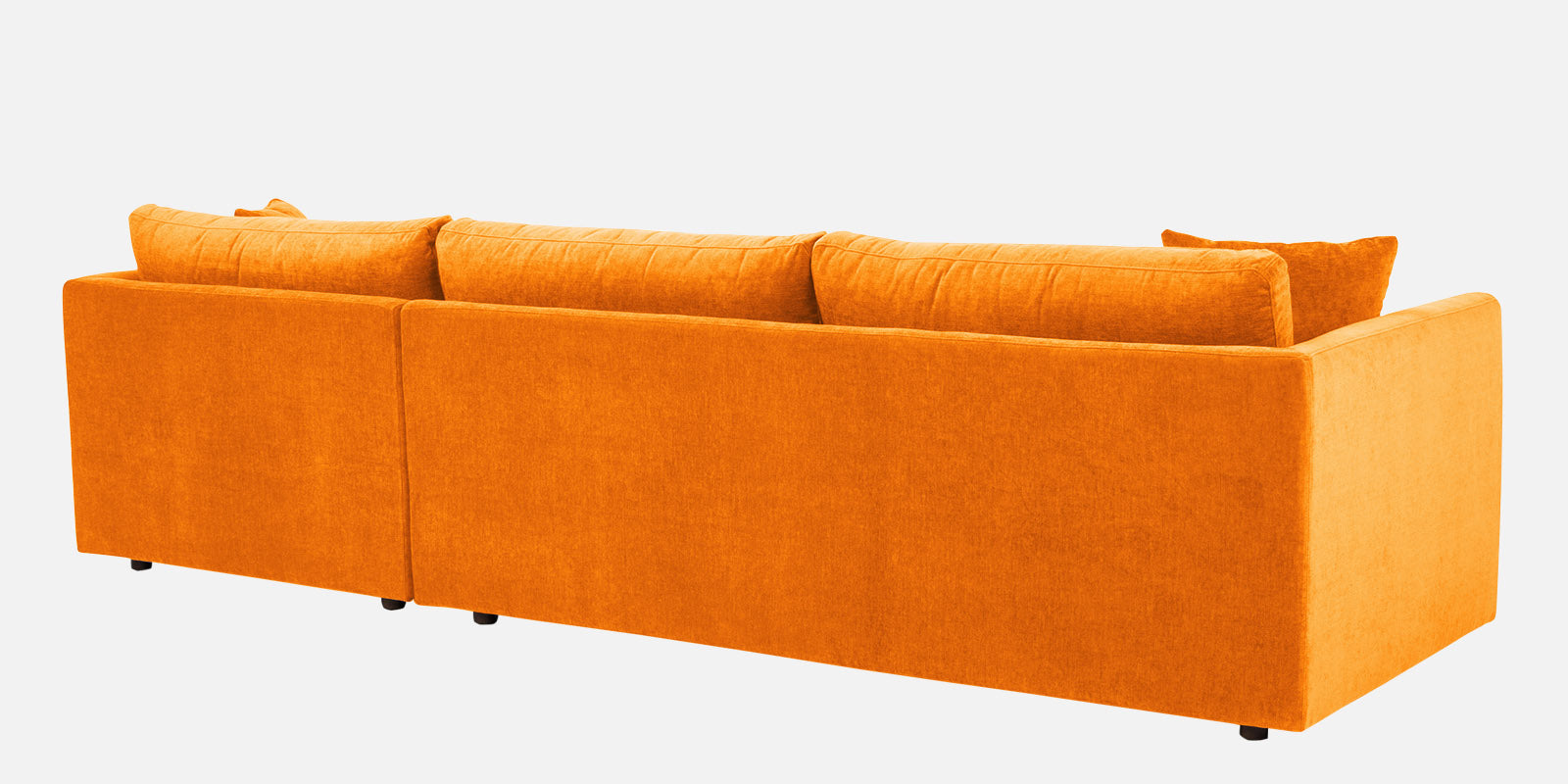 Northern Fabric LHS Sectional Sofa (3+Lounger) In Vivid orange Colour - Febonic Living