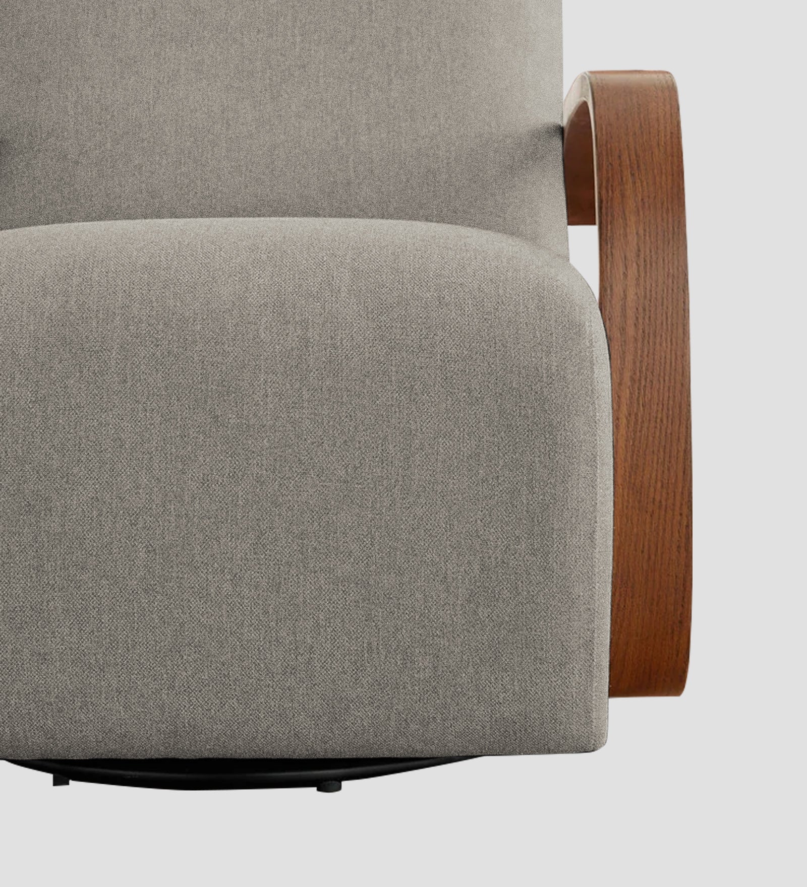 Balma Fabric Swivel Chair in Ash Grey Colour