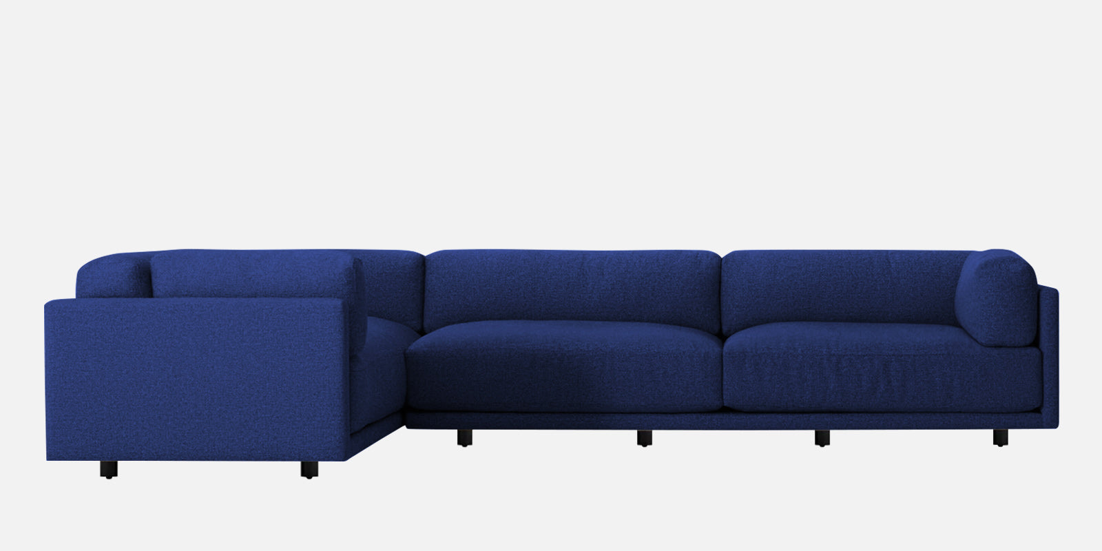 Nixon Fabric 6 Seater LHS Corner Sofa In Royal Blue Colour - Febonic Living