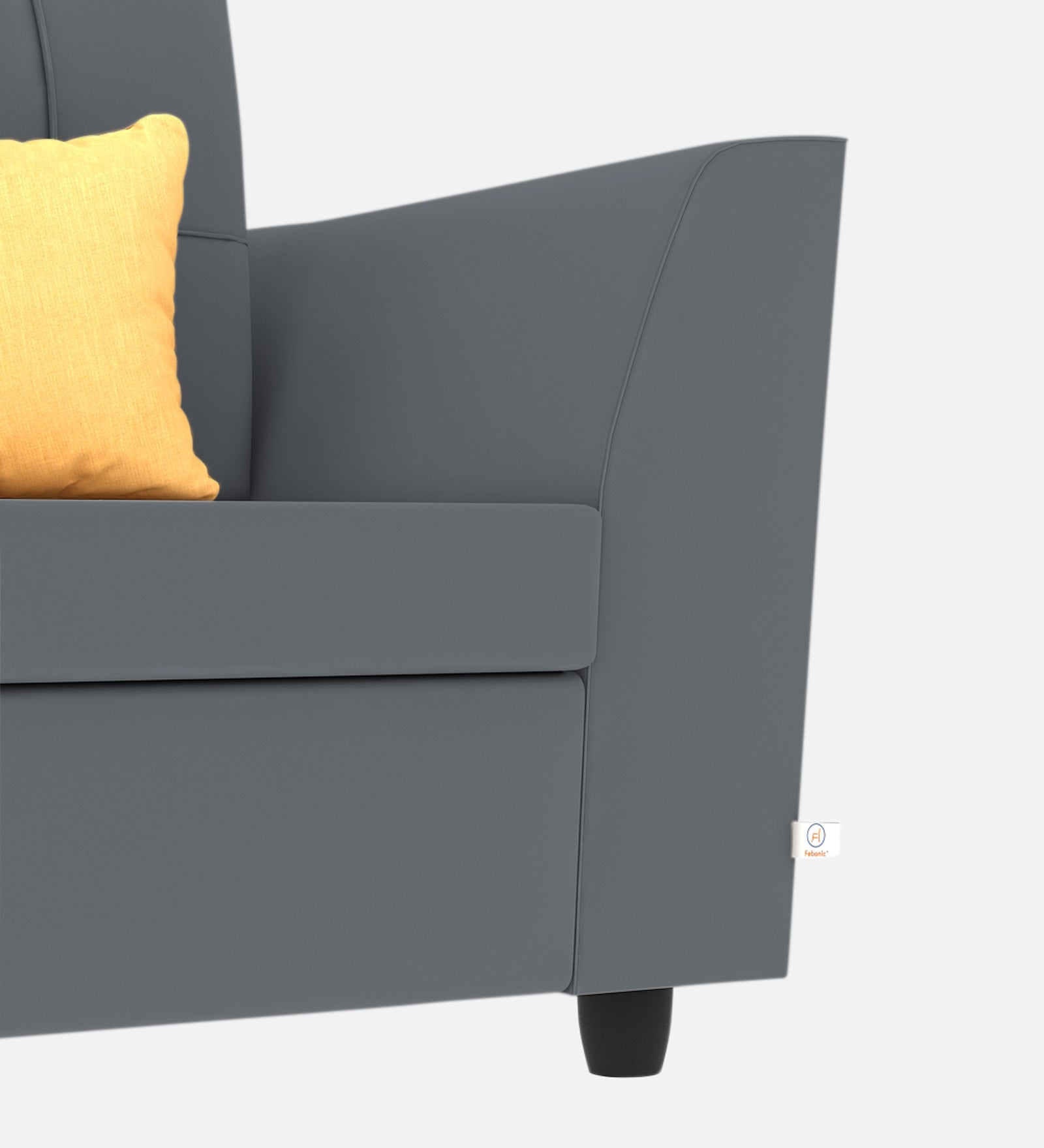 Nestin Velvet 1 Seater Sofa In Pubble Grey Colour - Febonic Living