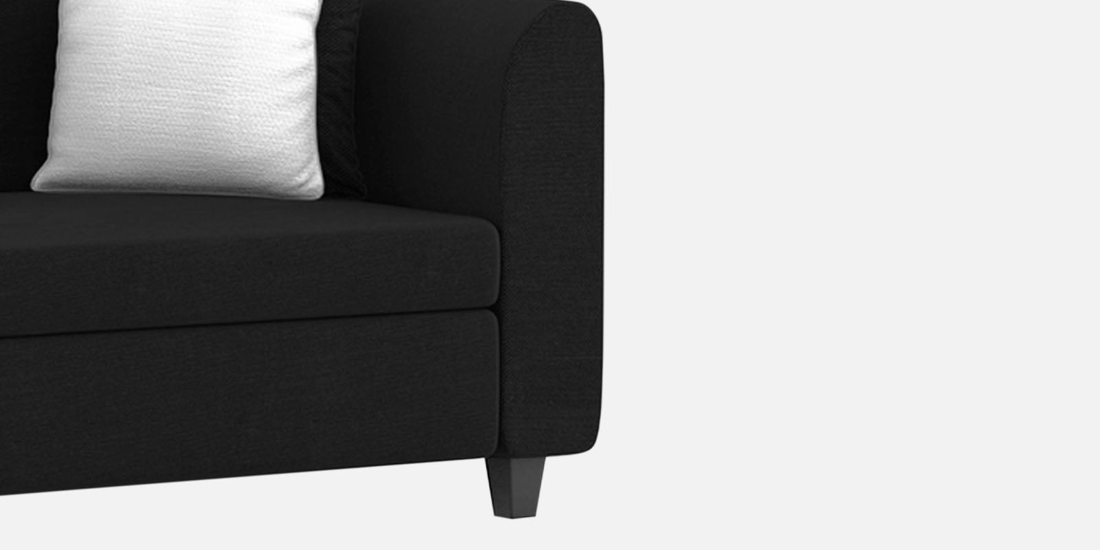 Denmark Fabric 2 Seater Sofa In Zed Black Colour - Febonic Living