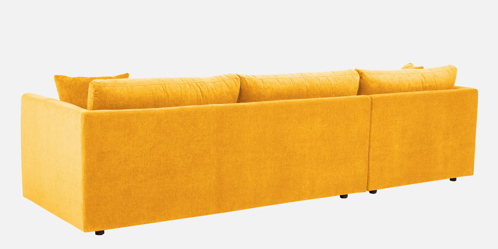 Northern Fabric RHS Sectional Sofa (3+Lounger) In Bold Yellow Colour - Febonic Living