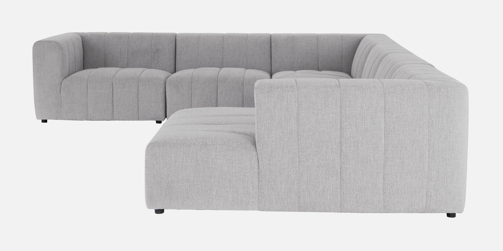 Damo Fabric LHS 8 Seater Corner Sofa In Lit Grey Colour - Febonic Living