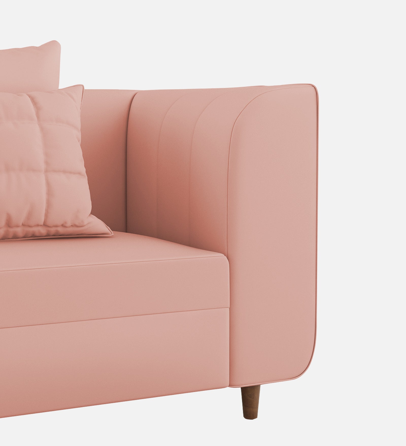 Sumo Velvet 1 Seater Sofa In Blush Pink Colour - Febonic Living