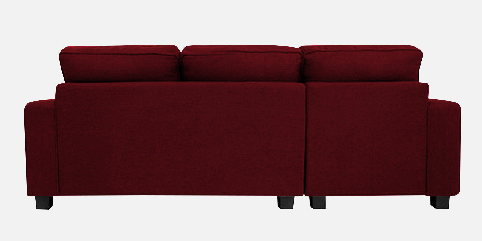 Ladybug Fabric LHS Sectional Sofa (2+Lounger) In Ruby Red Colour - Febonic Living