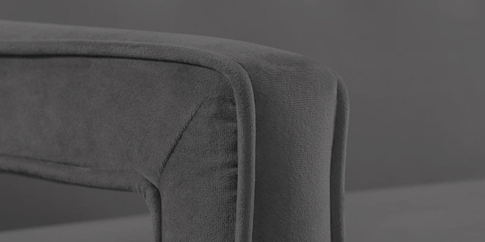 Daffy Velvet 3 Seater Sofa In Davy Grey Colour - Febonic Living