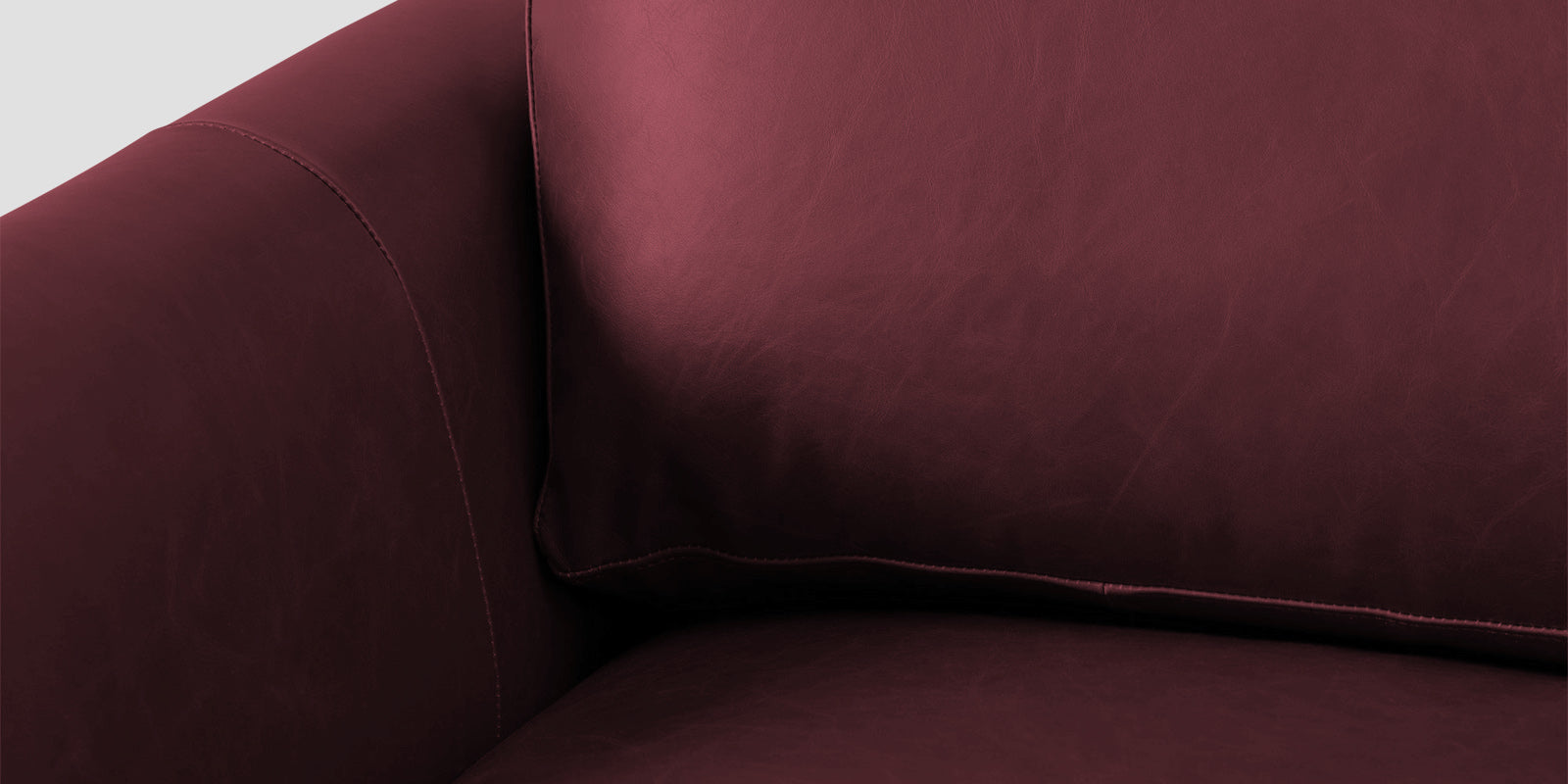 Sterio Leatherette 2 Seater Sofa In Burgundy Maroon Colour - Febonic Living