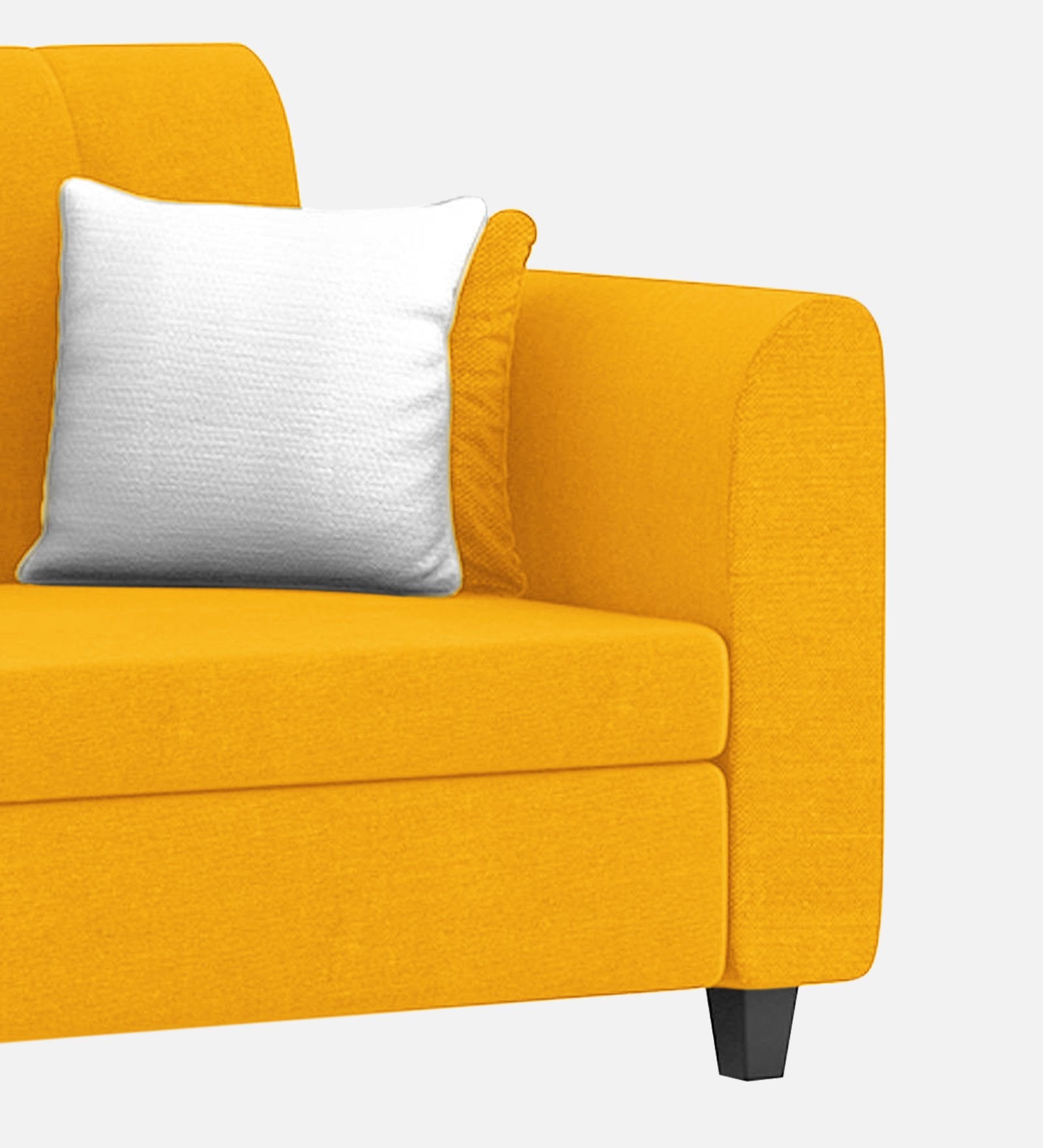 Denmark Fabric 1 Seater Sofa In Bold Yellow Colour - Febonic Living