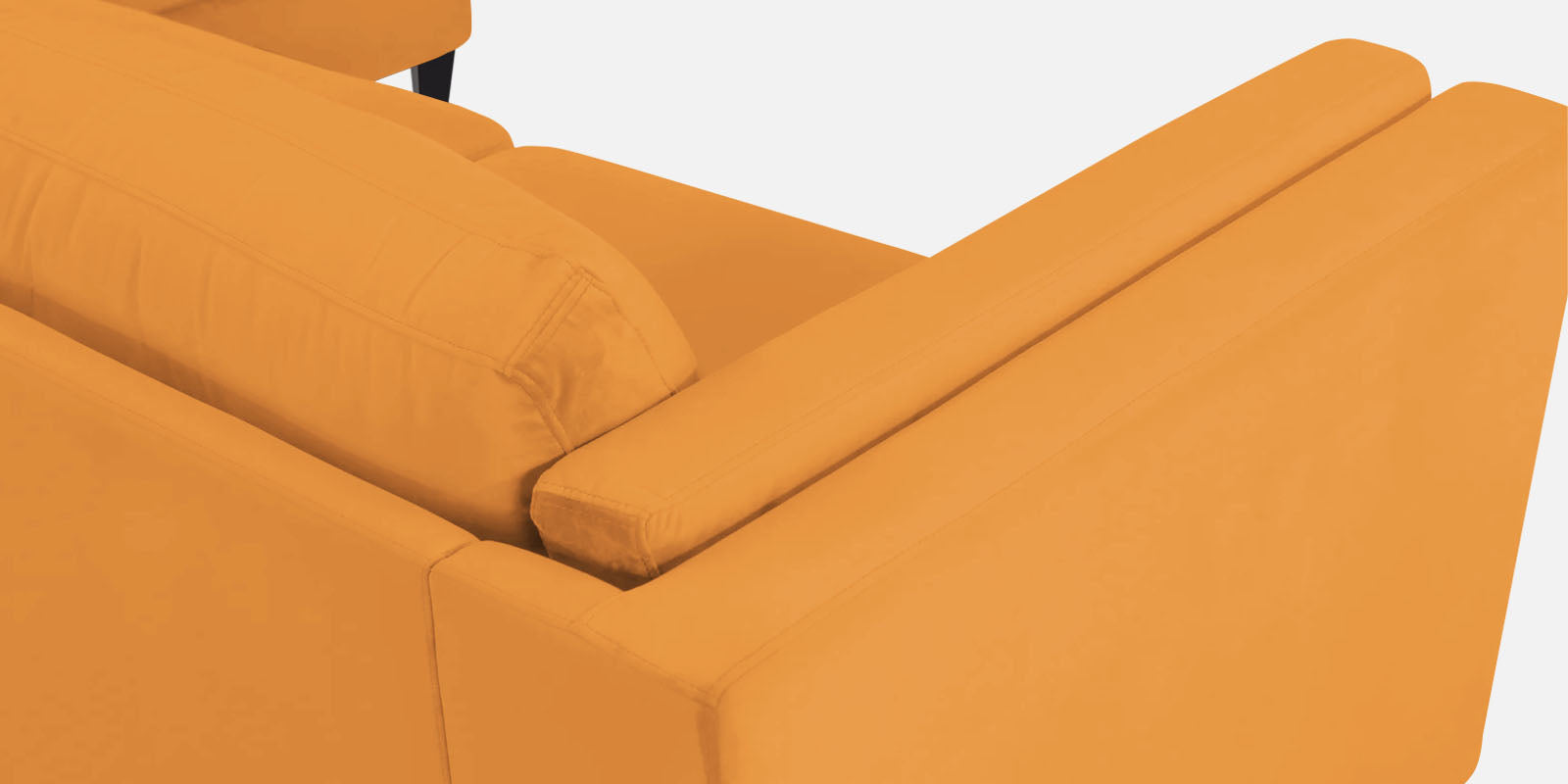 Jasper Velvet LHS Sectional Sofa (3+Lounger) In Tangerine orange Colour - Febonic Living