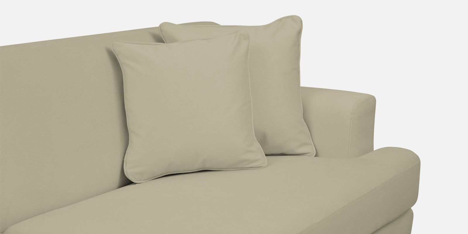 Woody Fabric LHS Sectional Sofa (3+Lounger) In Carnival Beige Colour - Febonic Living