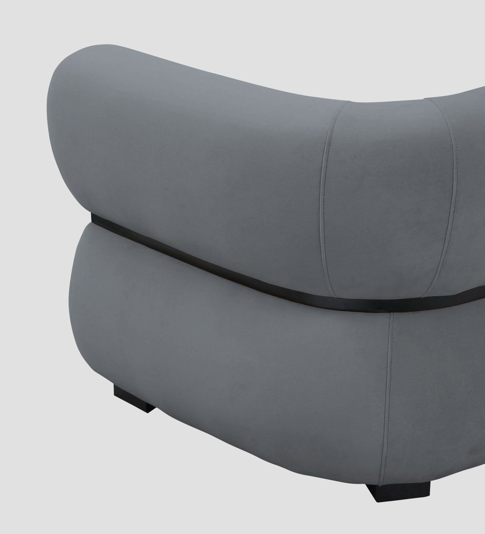 Kula Velvet 1 Seater Sofa In Pubble Grey Colour - Febonic Living
