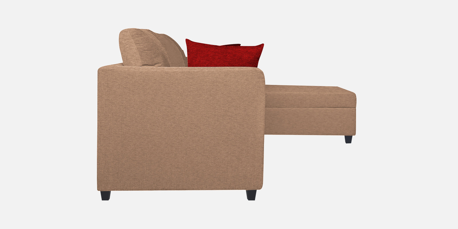 Nebula Fabric LHS Sectional Sofa (2+Lounger) In Cosmic Beige Colour - Febonic Living