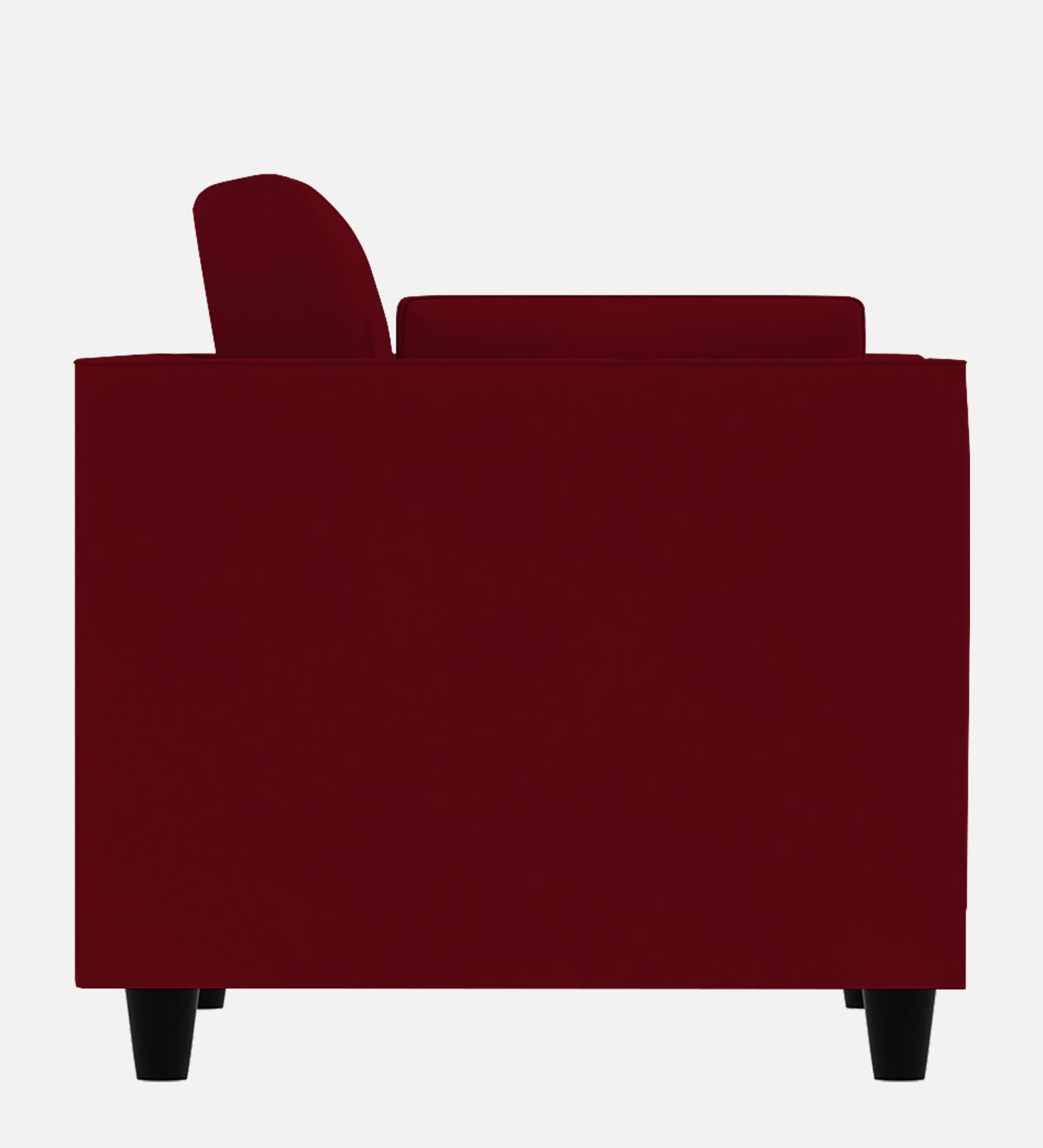 Bristo Velvet 1 Seater Sofa In Cherry red Colour With Storage - Febonic Living