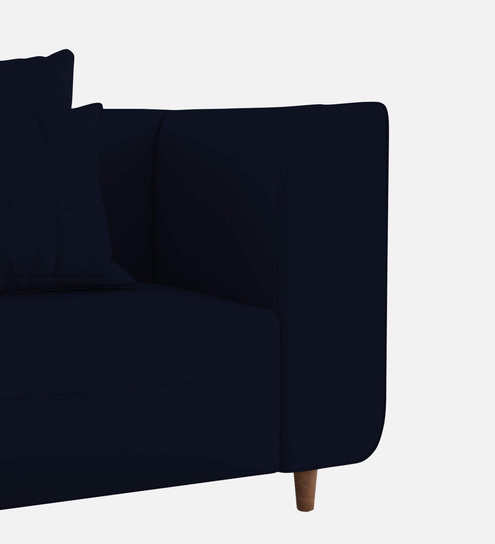Sumo Velvet 1 Seater Sofa In Dark Blue Colour - Febonic Living