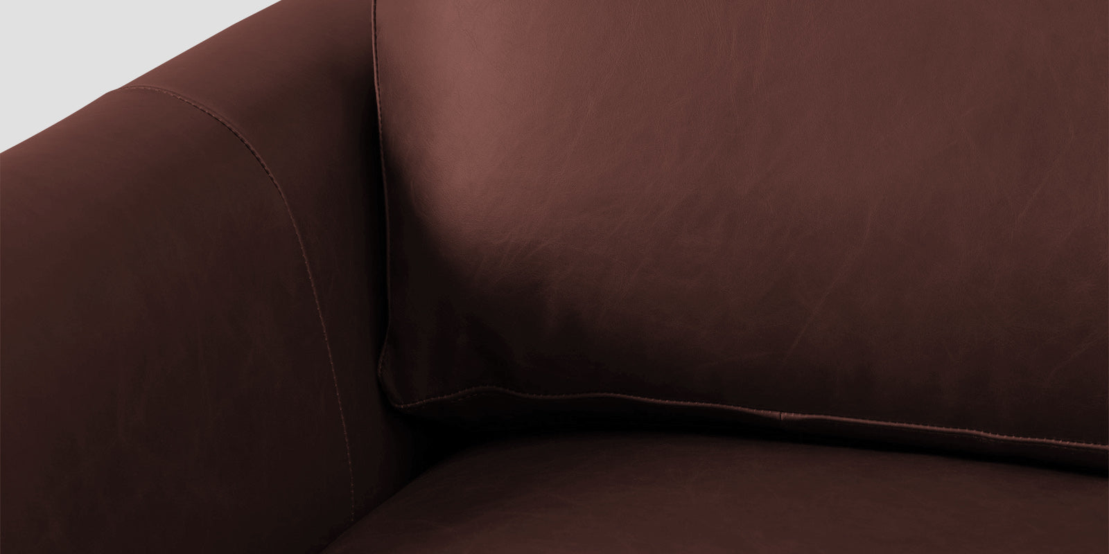 Sterio Leatherette 2 Seater Sofa In Wine Brown Colour - Febonic Living