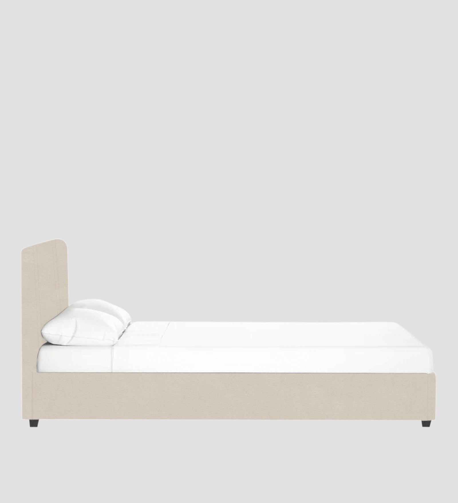 Asyra Velvet Queen Size Bed in Camel Beige Colour With Box Storage - Febonic Living