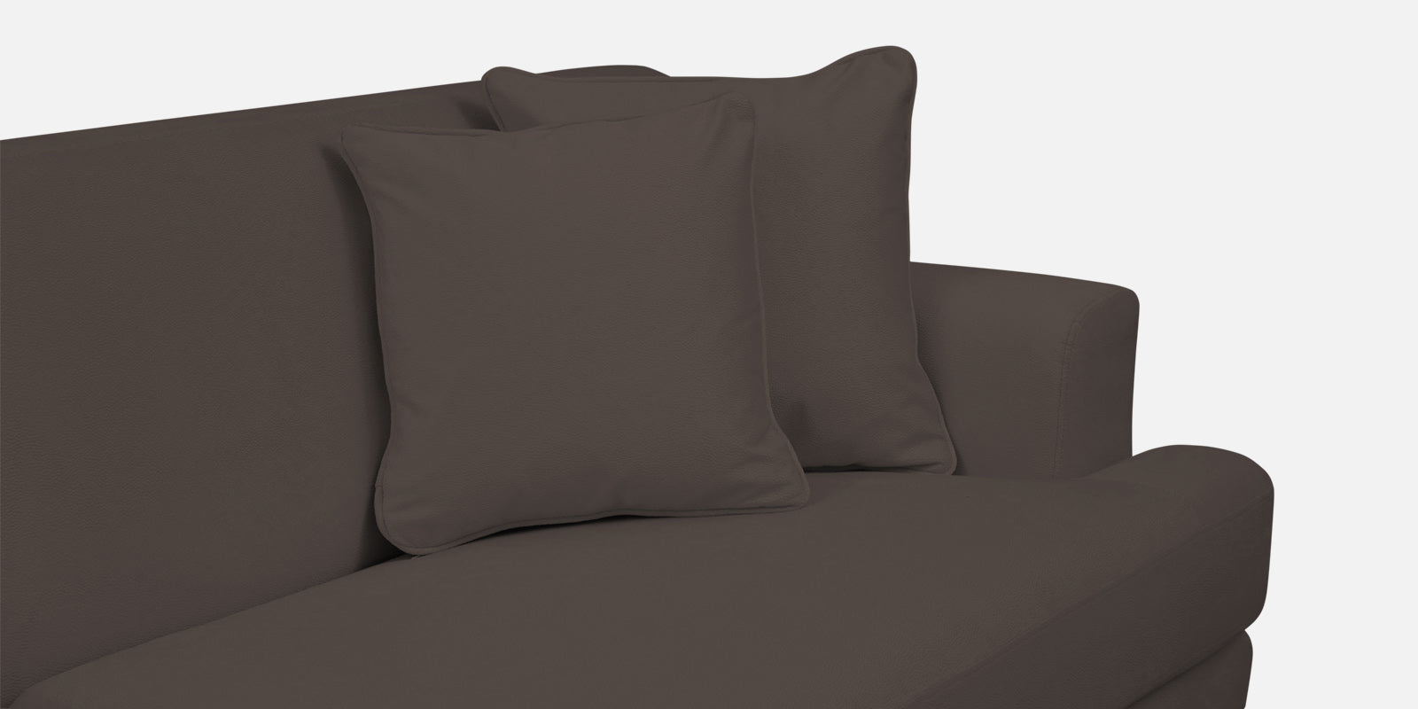 Woody Fabric LHS Sectional Sofa (3+Lounger) In Lito Brown Colour - Febonic Living