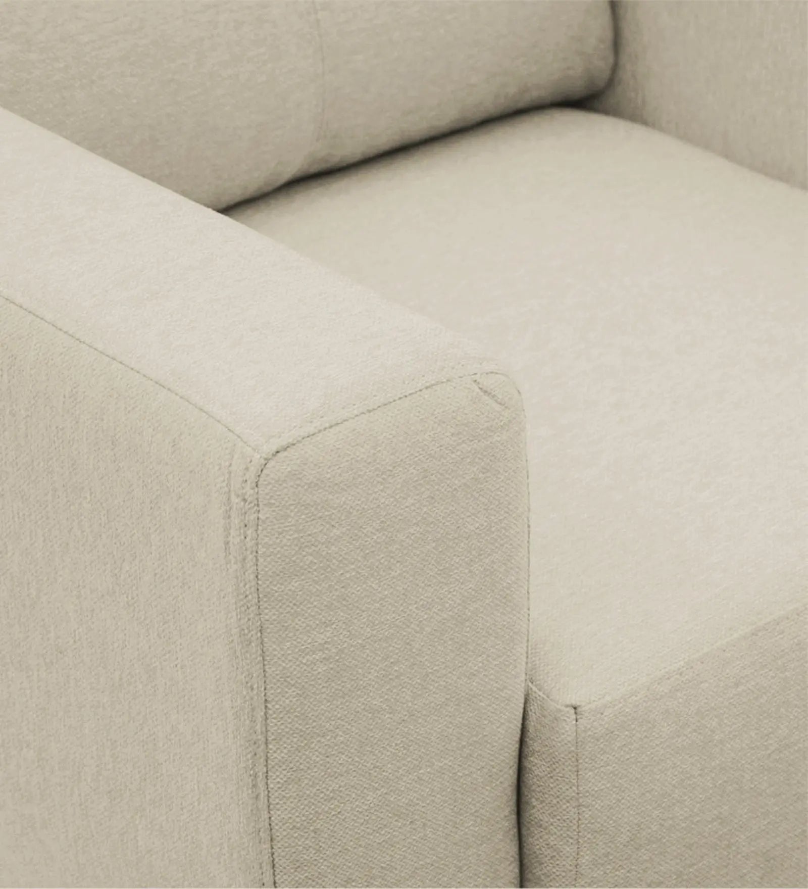 Burban Fabric 1 Seater Sofa In Maple Cream Colour Febonic Living