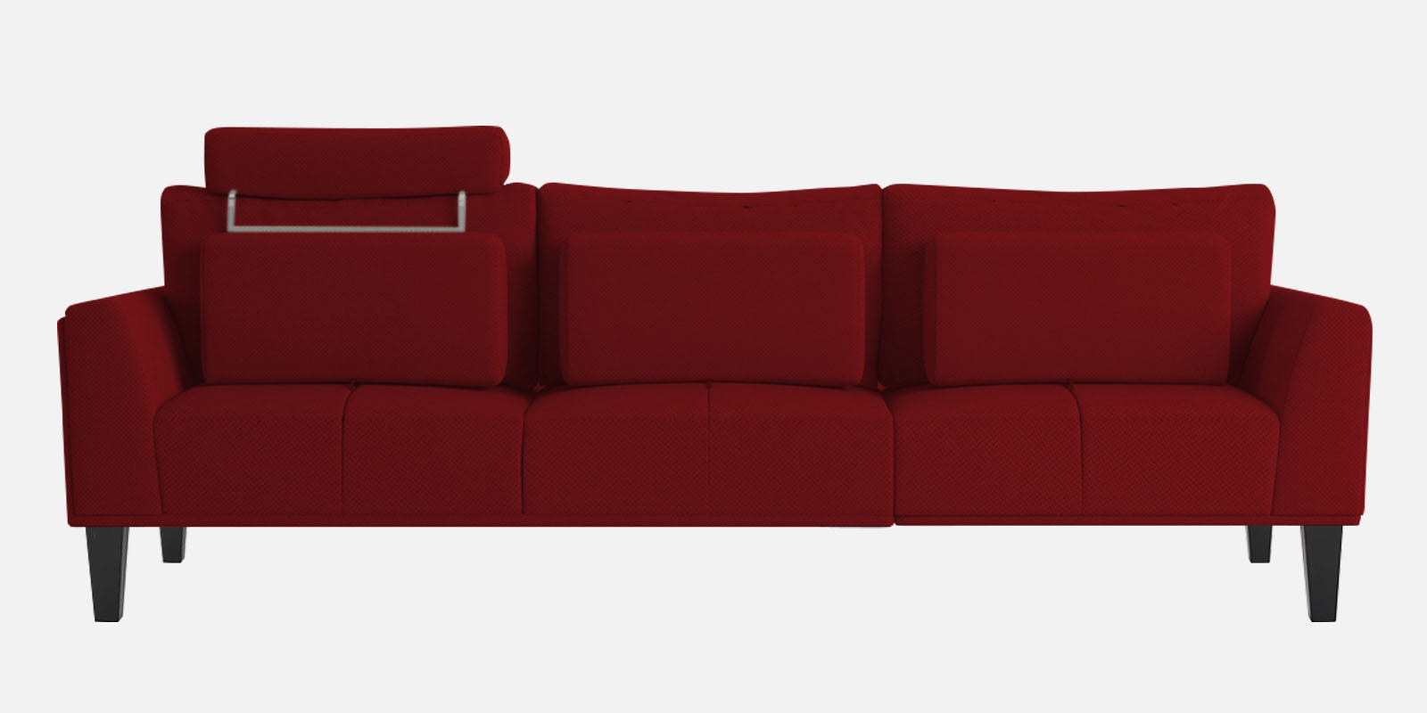 Como Fabric RHS Sectional Sofa (3+Lounger) in Blood Maroon Colour