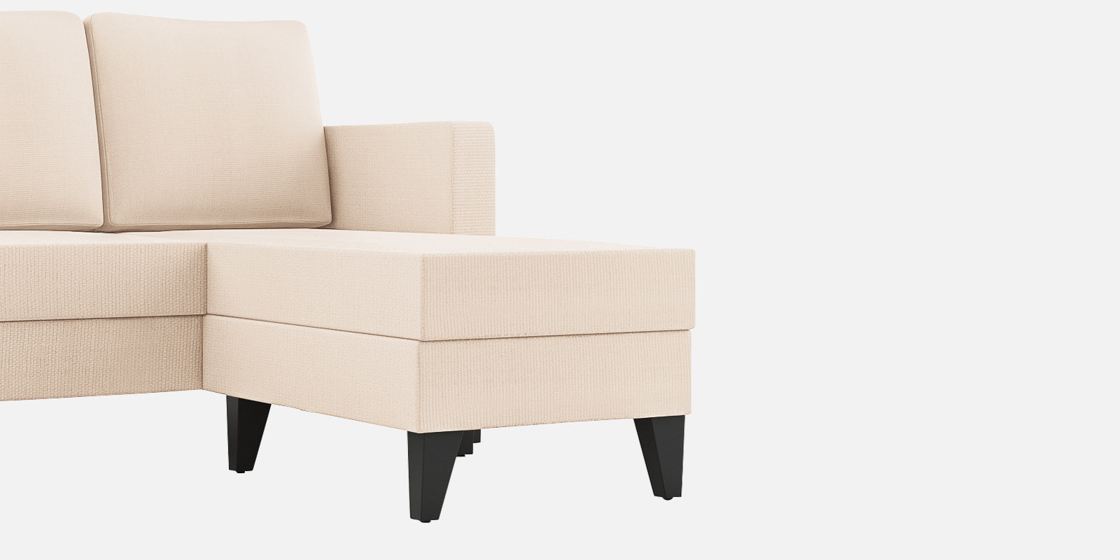 Nori Fabric LHS Sectional Sofa (2+Lounger) In Woom Beige Colour - Febonic Living