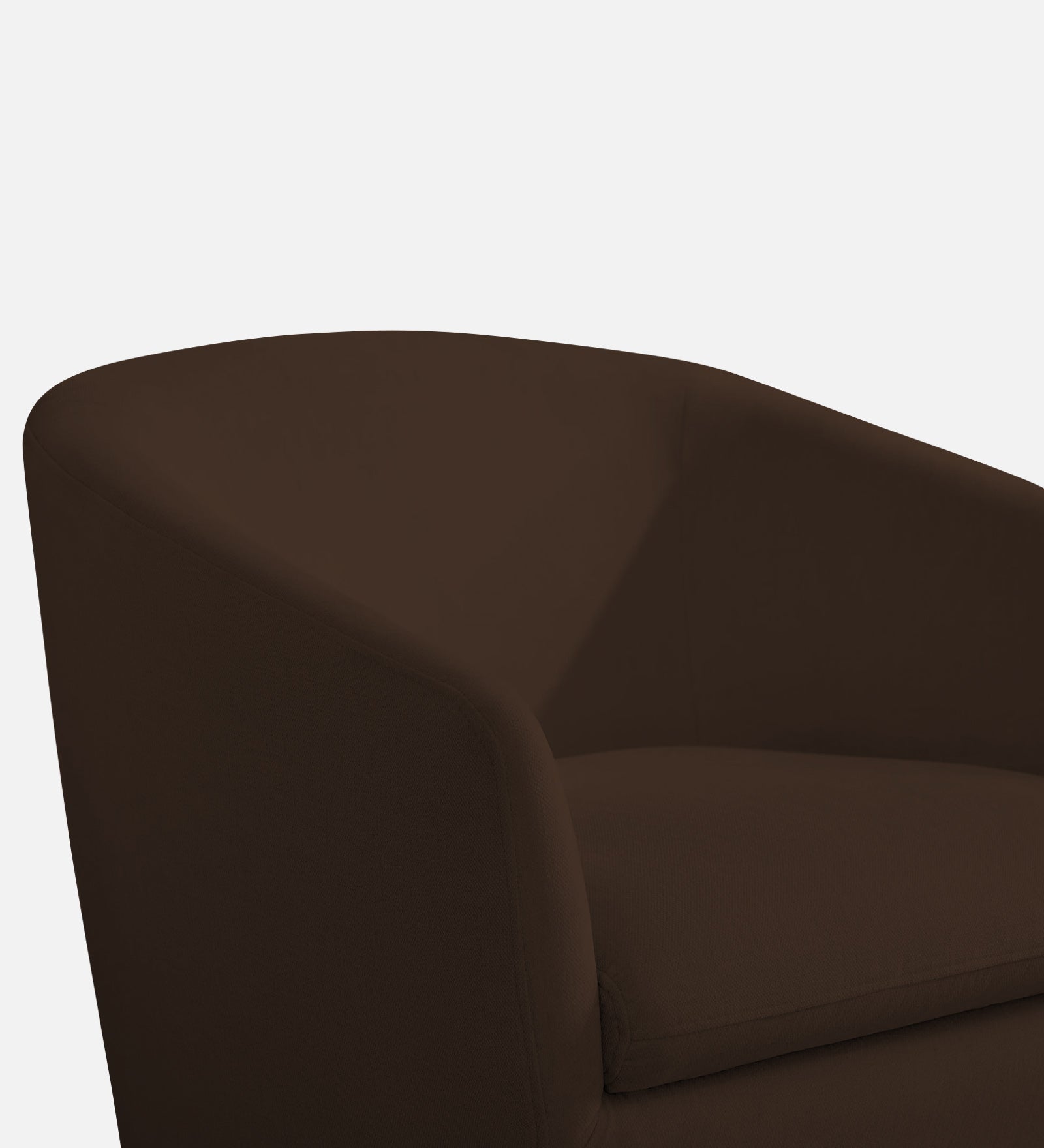 Haddie Velvet Swivel Chair In Cholocate Brown Colour - Febonic Living