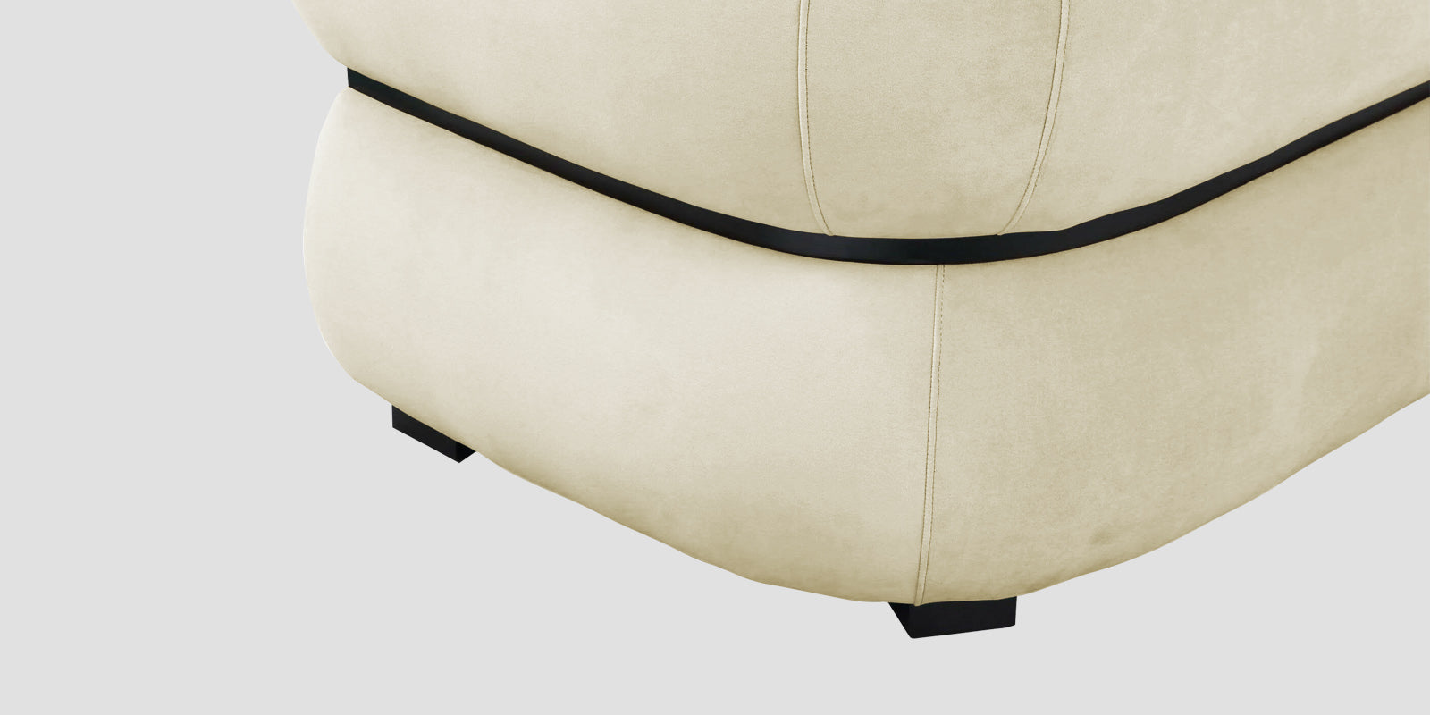 Kula Velvet 3 Seater Sofa In Warm white Colour - Febonic Living