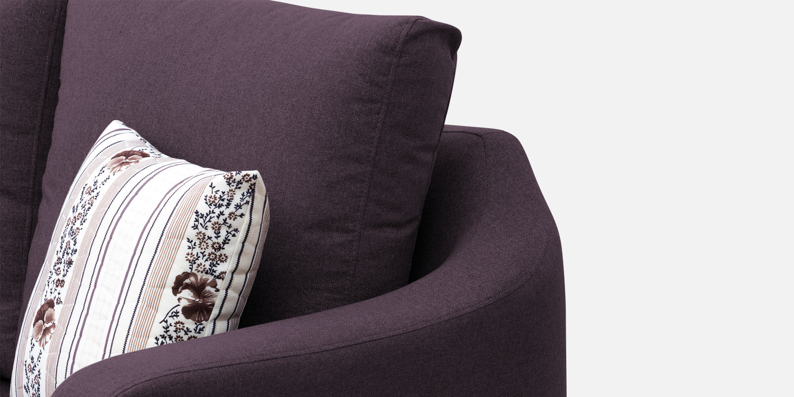 Kevin Fabric 2 Seater Sofa In Greek Purple Colour