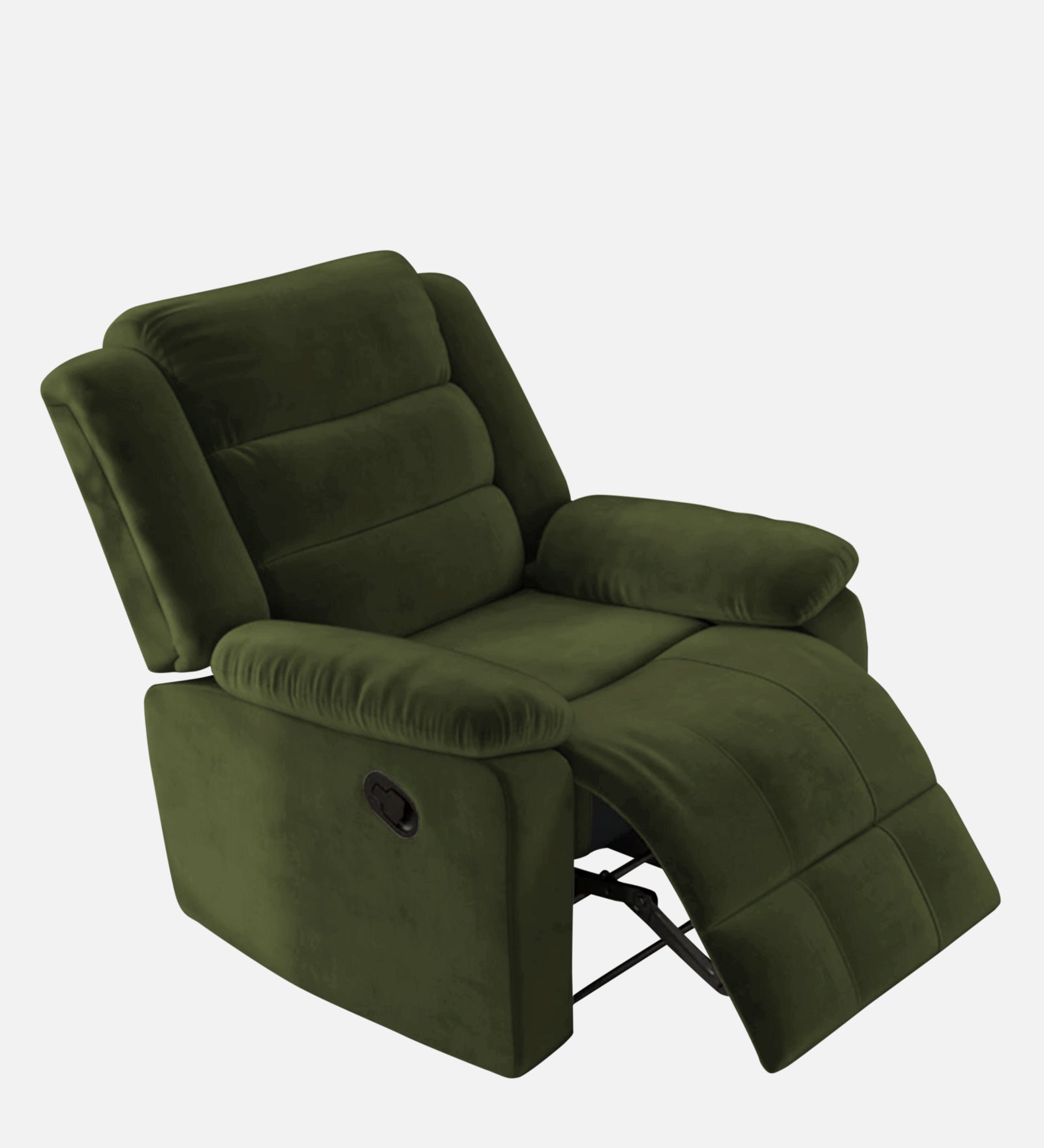 Erra Fabric 1 Seater Motorized Recliner In Olive Green Colour - Febonic Living